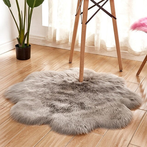 DIDIHOU Rectangle/Flower Soft Faux Sheepskin Fur
