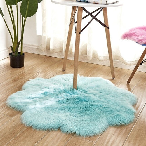 DIDIHOU Rectangle/Flower Soft Faux Sheepskin Fur