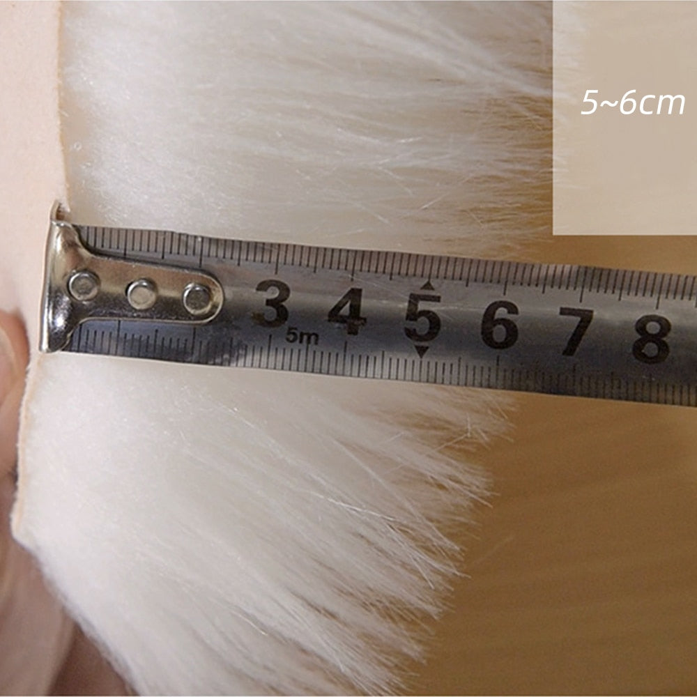 DIDIHOU Rectangle/Flower Soft Faux Sheepskin Fur