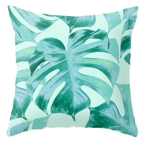 DIDIHOU Soft Cushion Cover Leaf Geometry Pillow