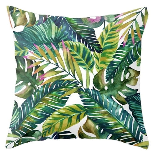 DIDIHOU Soft Cushion Cover Leaf Geometry Pillow