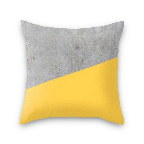 DIDIHOU Yellow Striped Pillowcase Geometric Throw