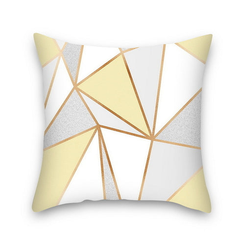 DIDIHOU Yellow Striped Pillowcase Geometric Throw
