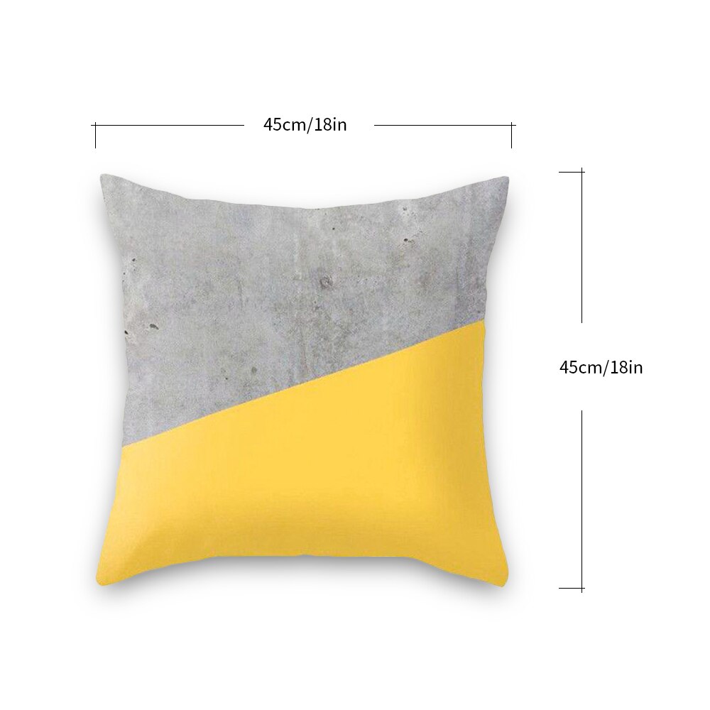 DIDIHOU Yellow Striped Pillowcase Geometric Throw