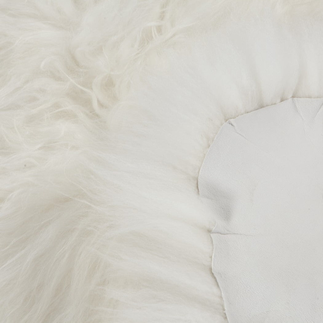 2x Schapenvacht IJslands | Natural wit | 210 x 80cm