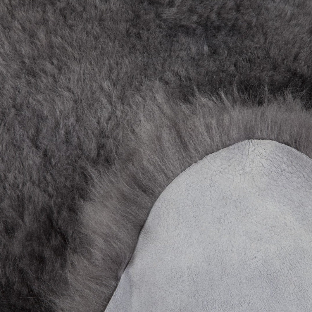 Schapenvacht IJslands | Grijs kort | 100 x 65cm