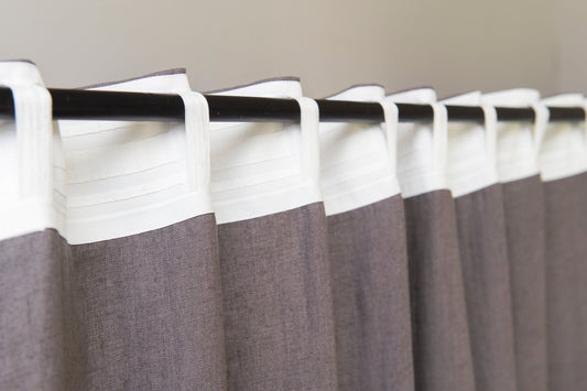 Pastel Plum linen curtain with multifunctional heading tape