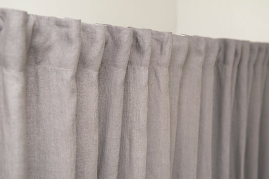 Pastel Plum linen curtain with multifunctional heading tape