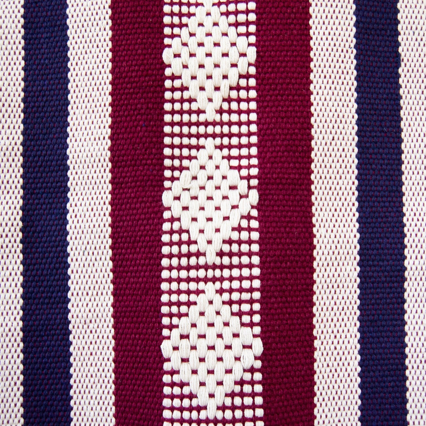 Jalieza Geometric Woven Table Runner. Diamond Design in Blue