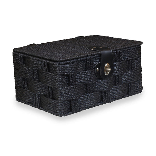 Twisted Black Paper Storage Basket