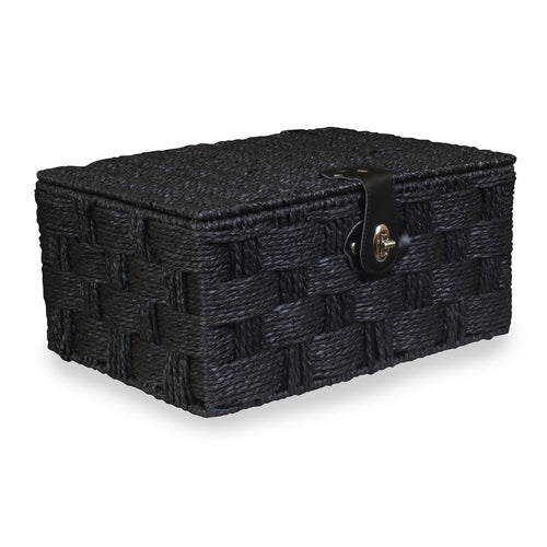Twisted Black Paper Storage Basket