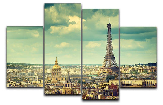 Eiffel tower Paris France 4 Split Panel Canvas