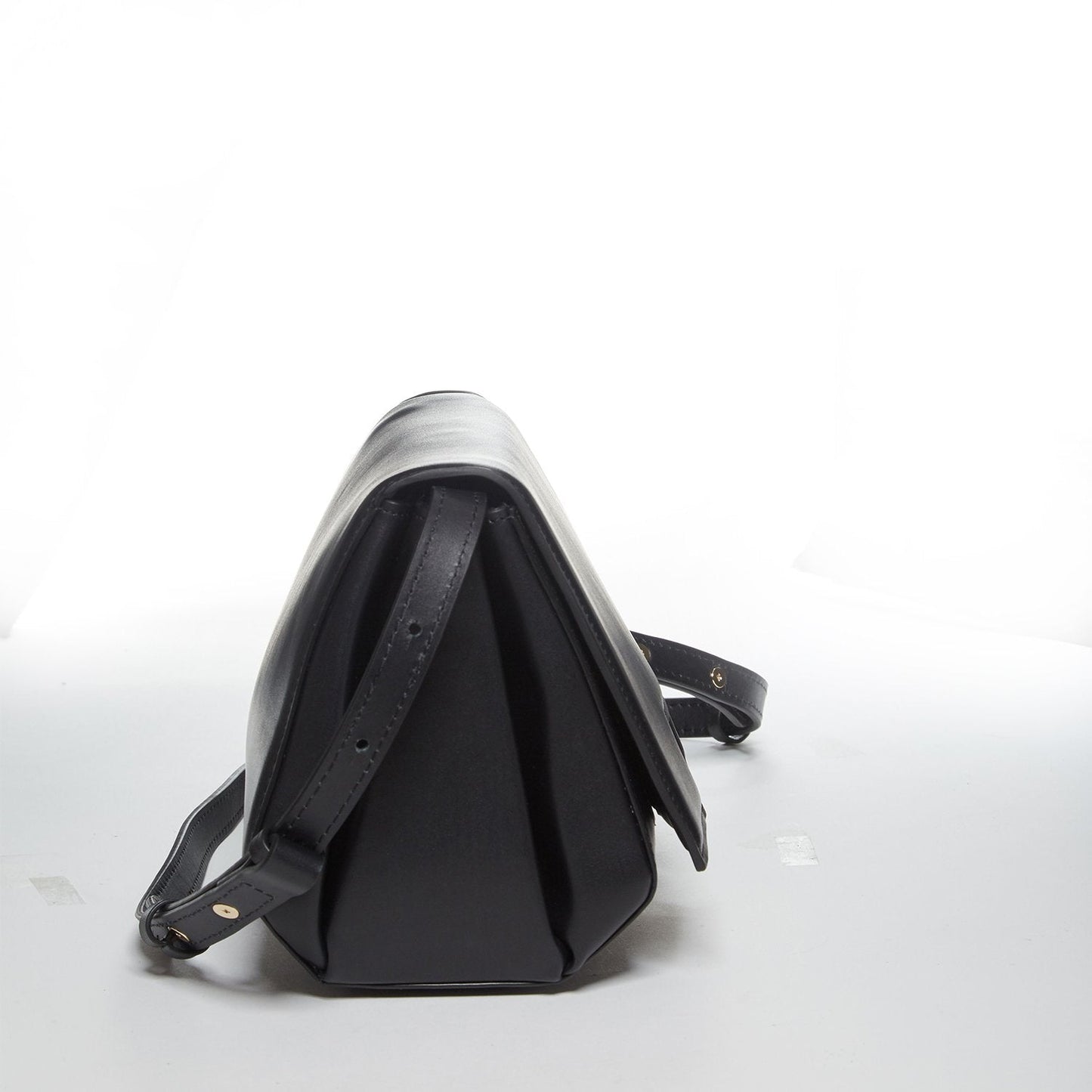 Elizabeth Black Leather Saddle Bag