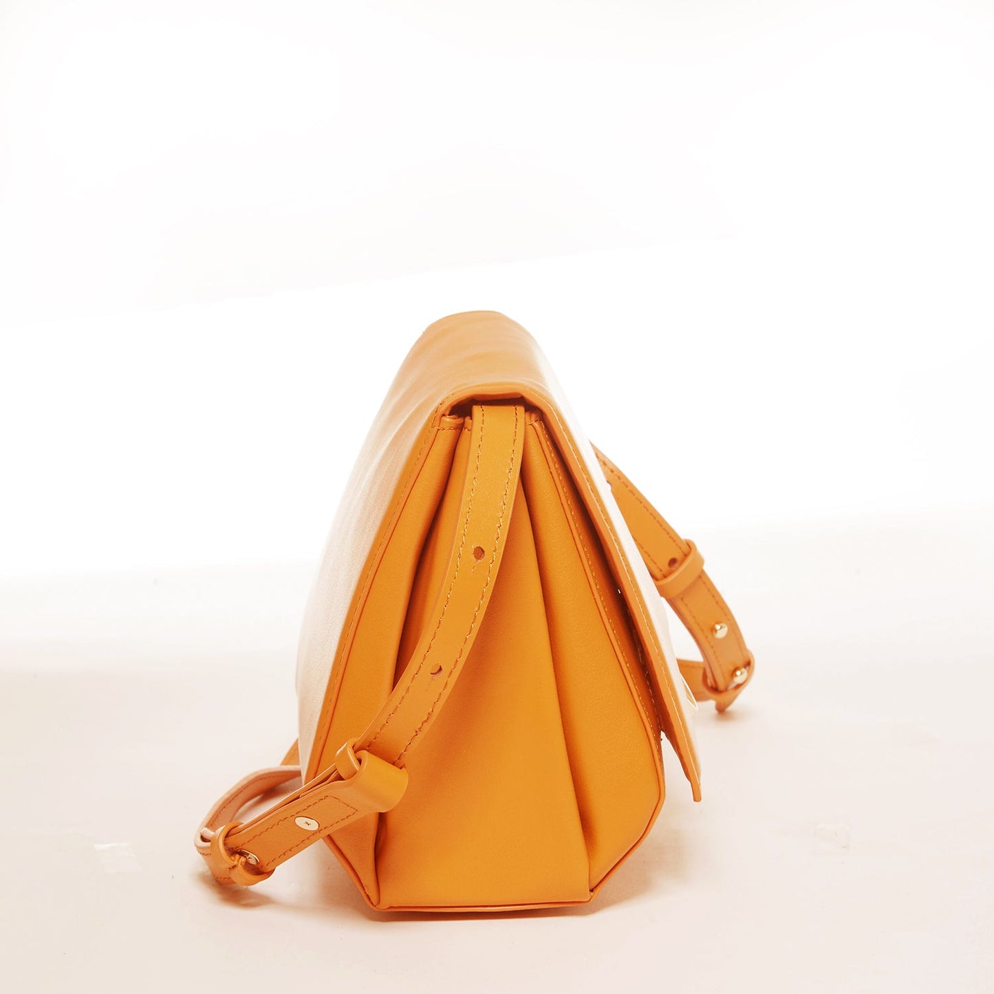 Elizabeth Dark Orange Leather Saddle Bag