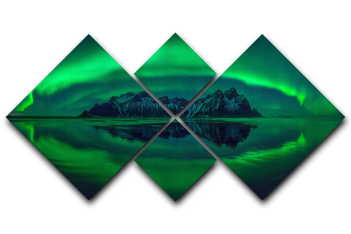 Eye of Stokksnes 4 Square Multi Panel Canvas