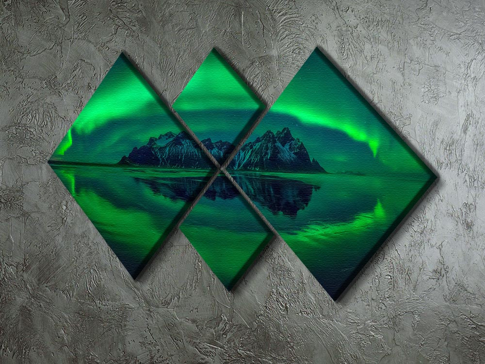 Eye of Stokksnes 4 Square Multi Panel Canvas