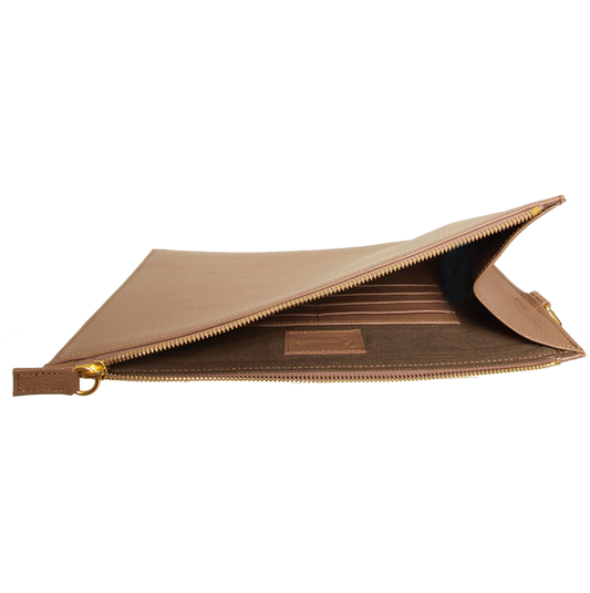 Pebbled Leather Folio Savannah