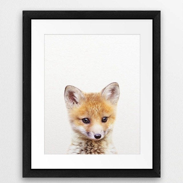 Forest Jungle Animal Prints Baby Tiger Art Print