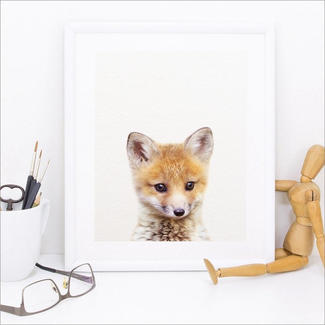 Forest Jungle Animal Prints Baby Tiger Art Print