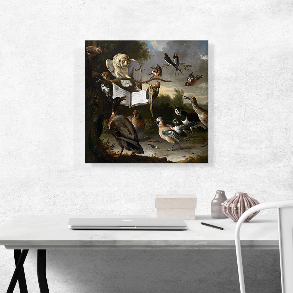 Duck, Parrot and Owl with Music Notebook