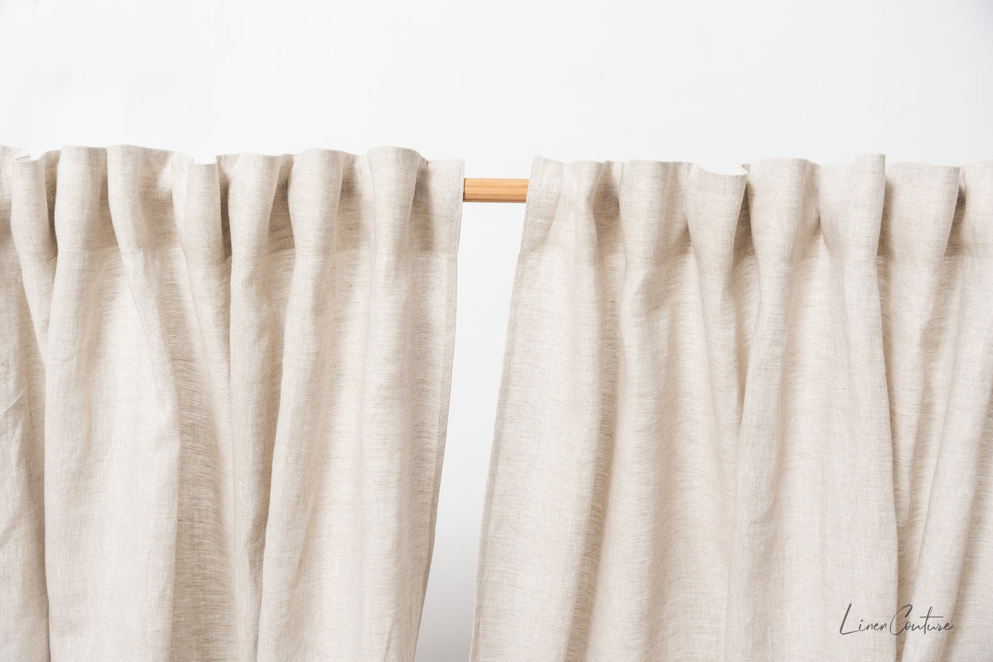 Linen curtain with multifunctional heading tape