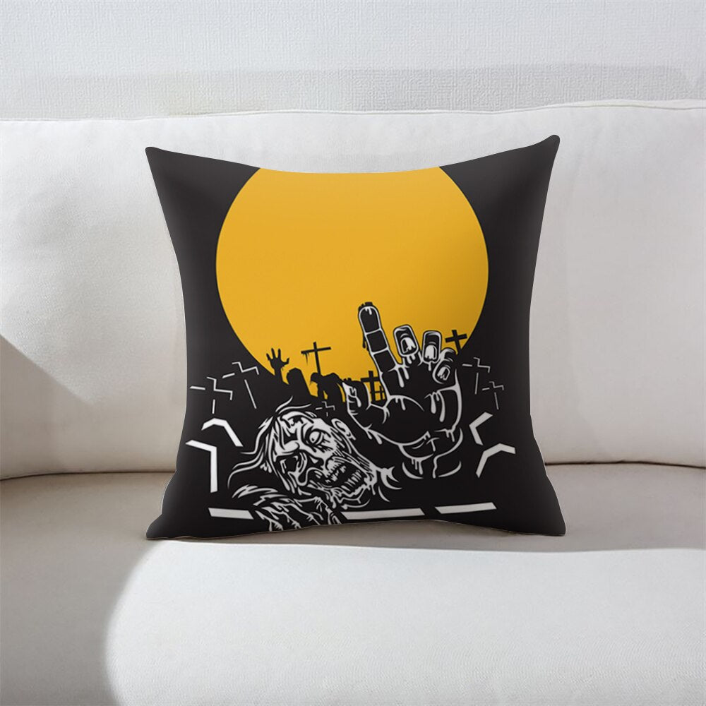 Halloween Cushion Cover Happy Halloween Print