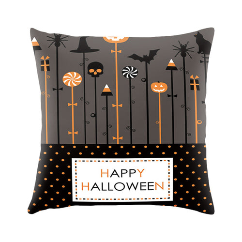 Halloween Cushion Cover Happy Halloween Print