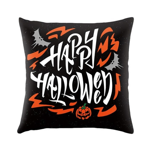 Halloween Cushion Cover Happy Halloween Print
