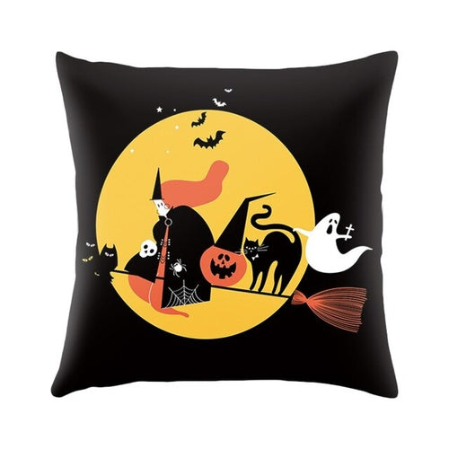 Halloween Cushion Cover Happy Halloween Print