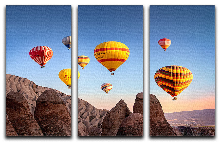 Hot Air Balloons 3 Split Panel Canvas Print