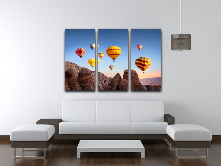 Hot Air Balloons 3 Split Panel Canvas Print