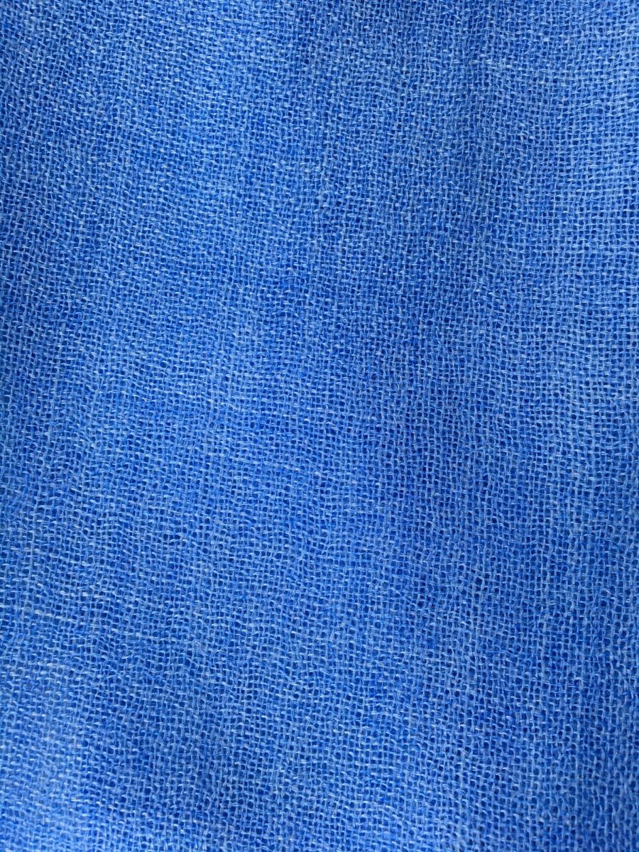Blue Featherlight Solid Wool Scarf