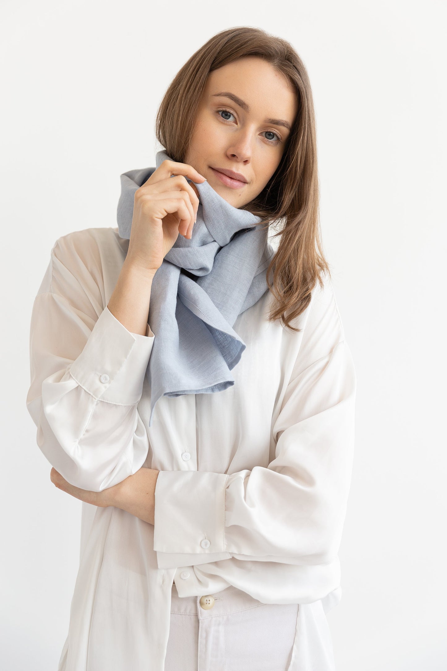 Sky Blue linen scarf