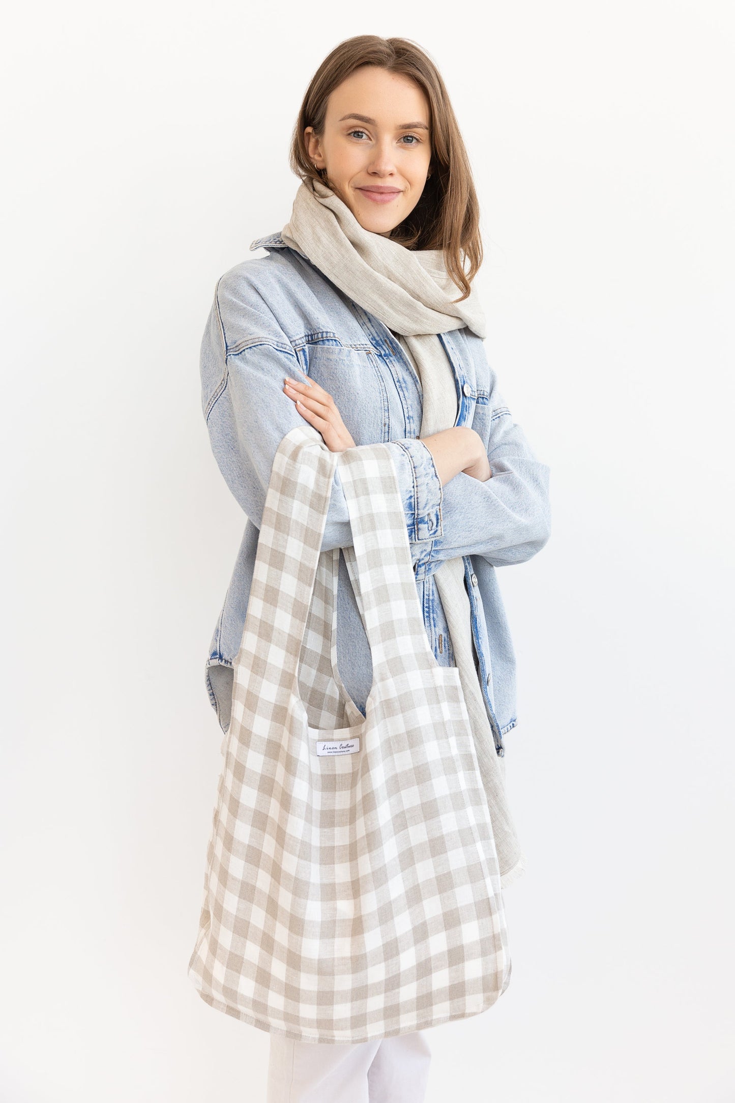 Natural Light linen scarf