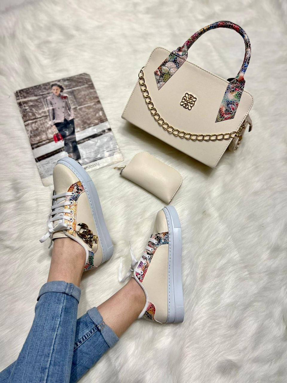 Mini Bag Sneaker & Wallet Matching Set