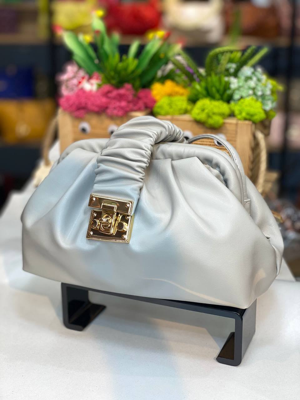 Ruched Clip Mini Bag