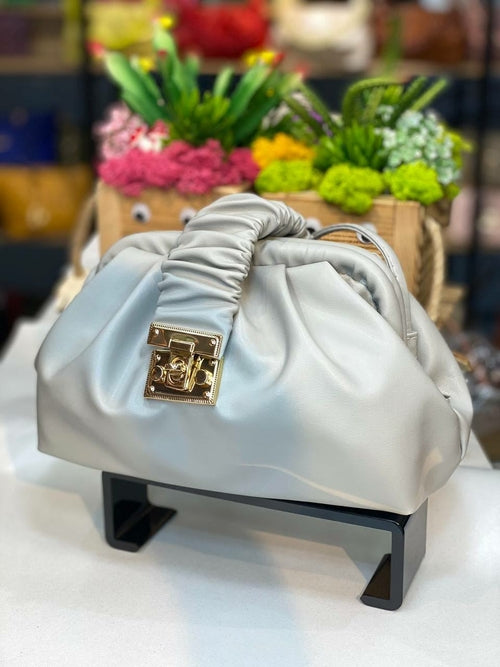 Ruched Clip Mini Bag