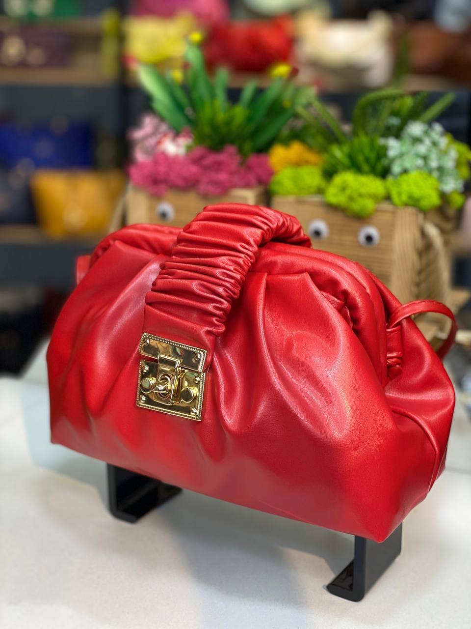 Ruched Clip Mini Bag