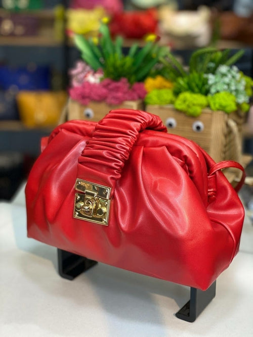 Ruched Clip Mini Bag