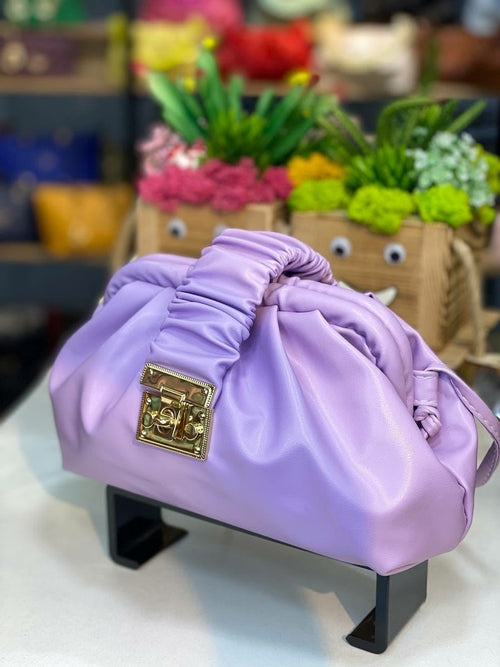 Ruched Clip Mini Bag