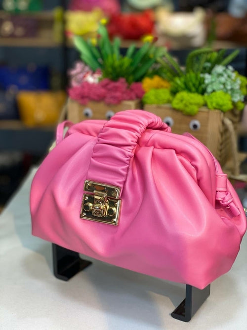 Ruched Clip Mini Bag