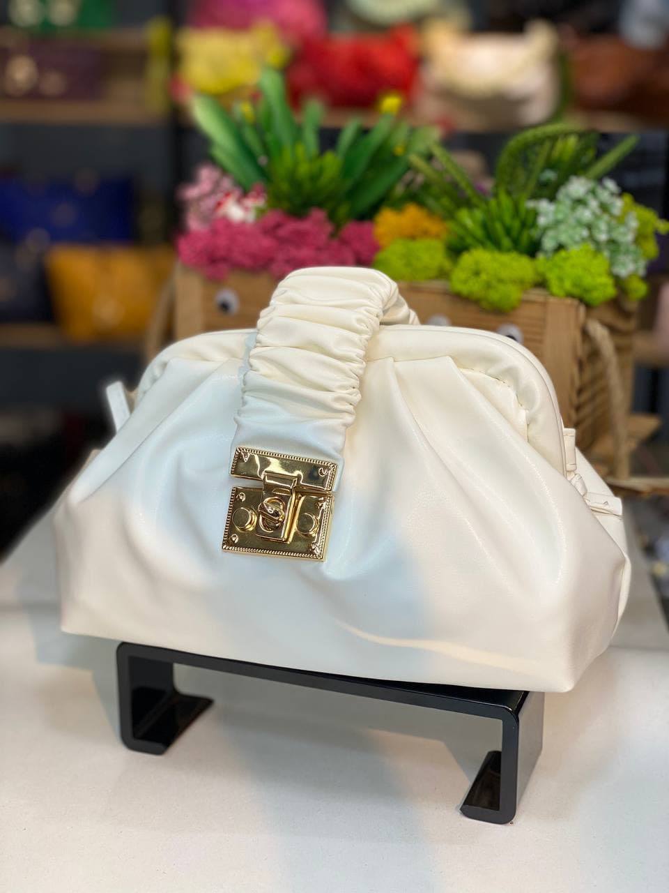 Ruched Clip Mini Bag