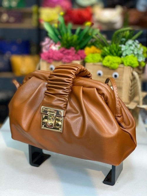 Ruched Clip Mini Bag