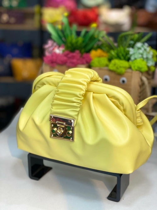 Ruched Clip Mini Bag