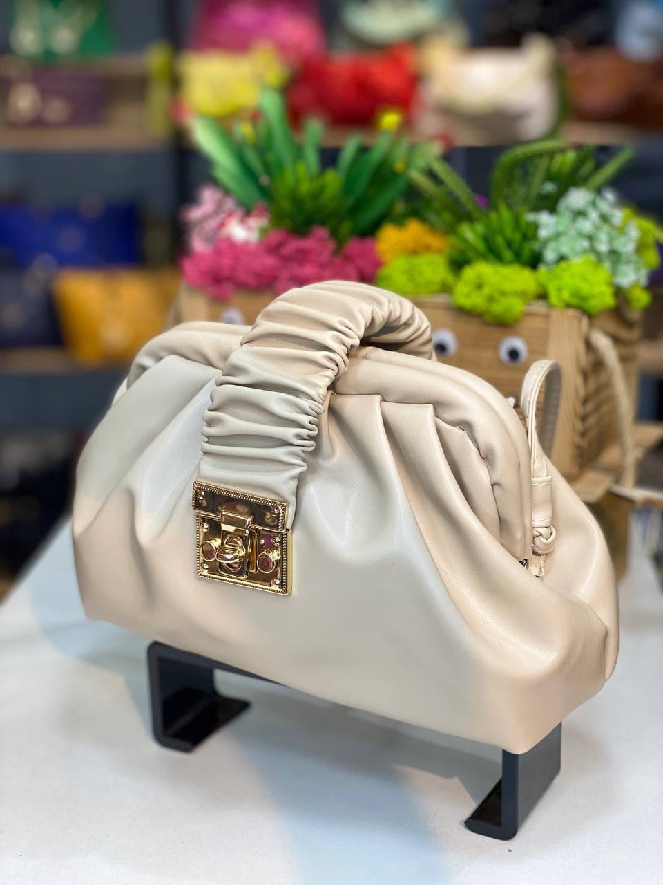 Ruched Clip Mini Bag