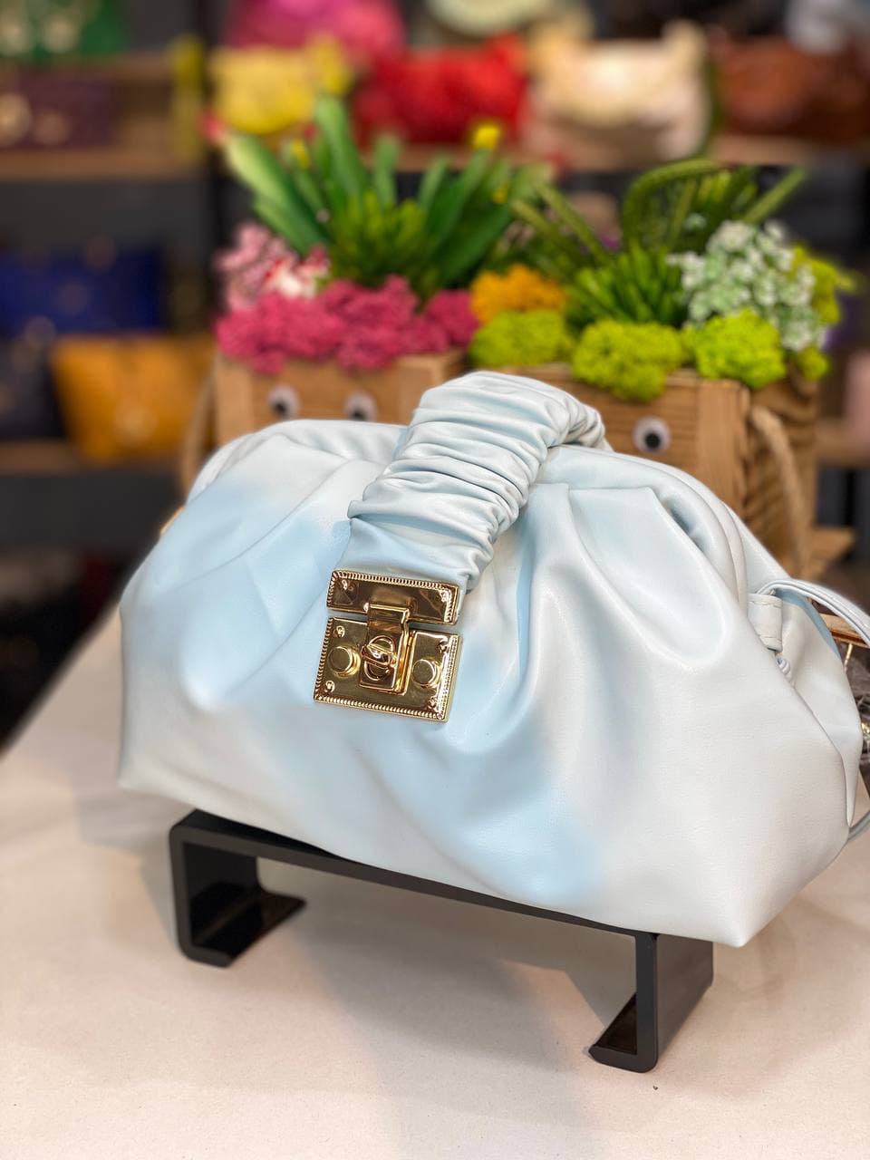 Ruched Clip Mini Bag