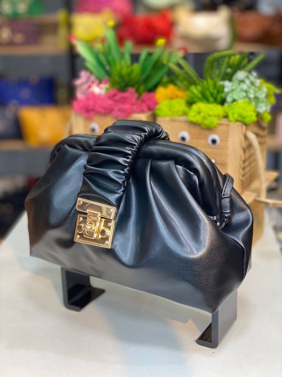 Ruched Clip Mini Bag