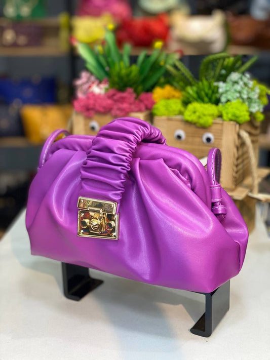 Ruched Clip Mini Bag