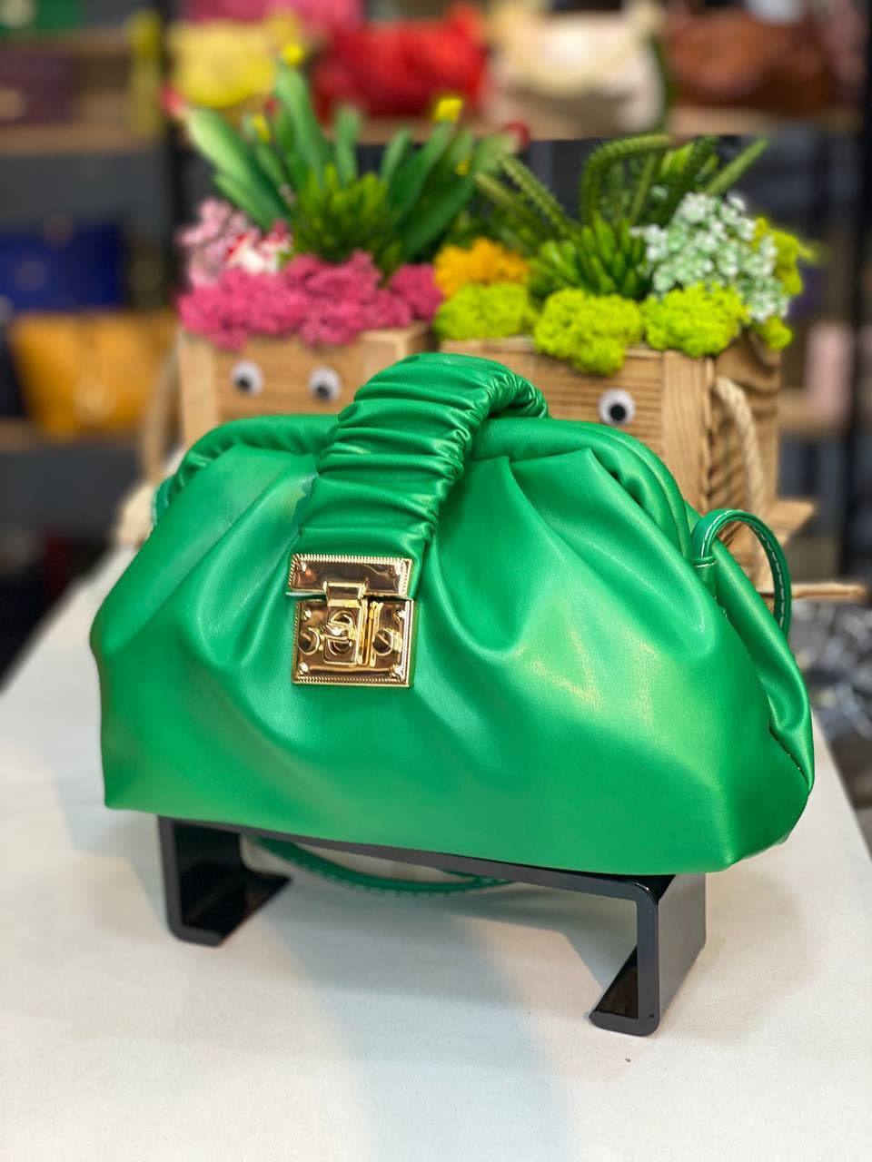 Ruched Clip Mini Bag