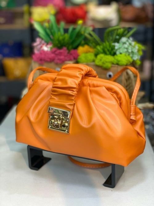 Ruched Clip Mini Bag